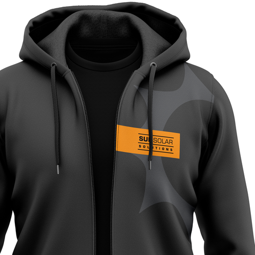 Design a fun modern zip up hoodie jacket that can be work