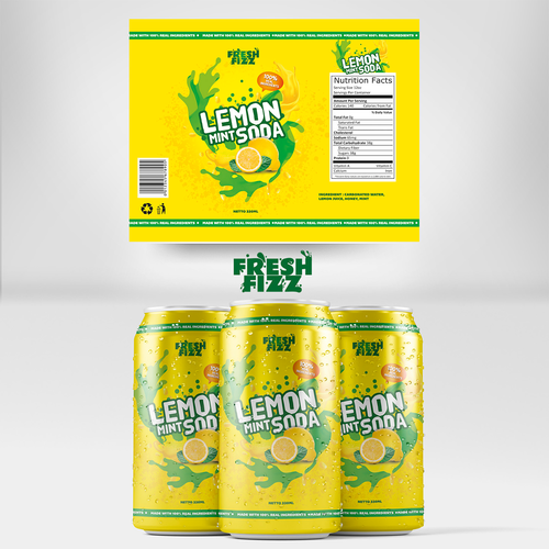 Fresh Fizz Soda Label Design by Qinkqink