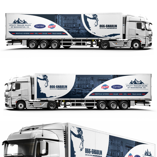 Refrigerated Semi Trailer Wrap! Design by Light_Breeze