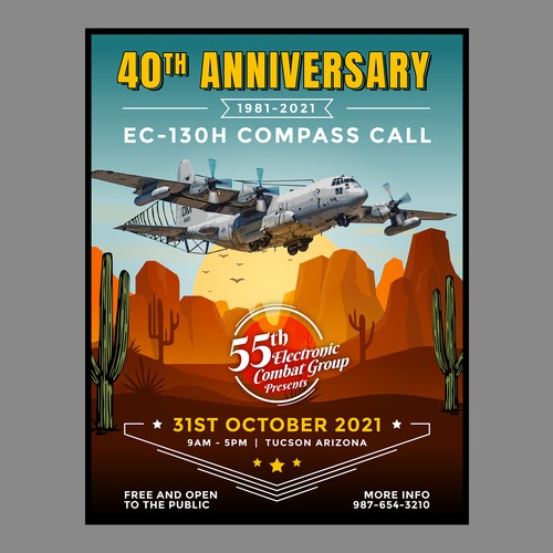 Air Force Flying Group 40th Anniversary Celebration Design by B88B