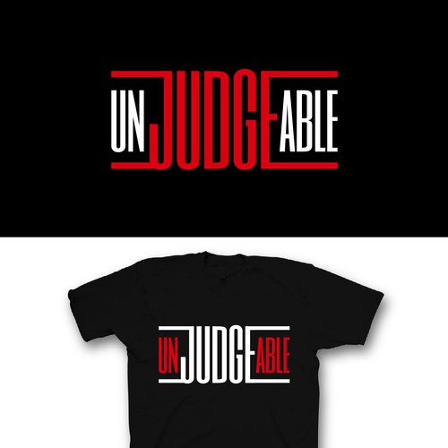 Simple t shirt design for media/ marketing for brand “Unjudgeable” Design by saka.aleksandar