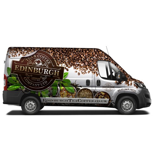 Design a show stopping Van Wrap for Edinburgh Tea and Coffee Co. Design by Konstantin Graphics