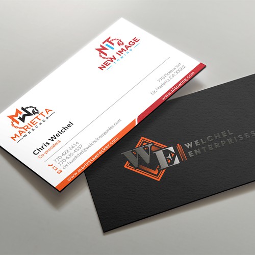 Powerful business card for large towing enterprise Design by kaylee CK