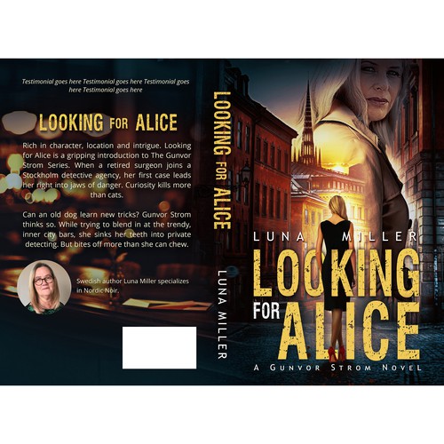 DESIGN a CRIME NOVEL cover w the feel of MYSTERY & DANGER Design by : Elementi.studio