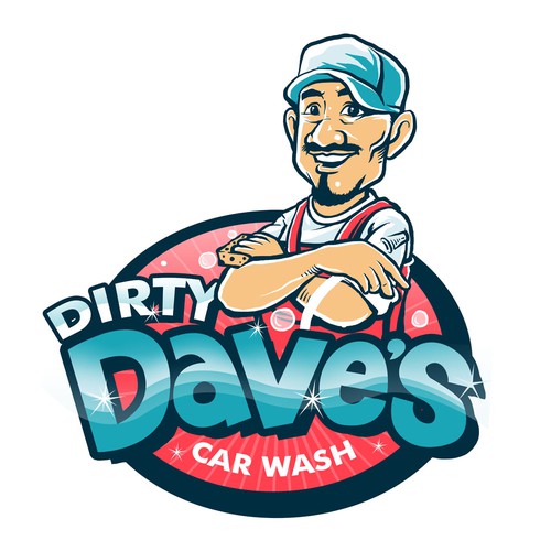 Car Wash Mascot with Logo Design by SukArt0en