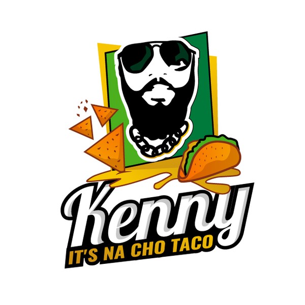 playful logo for a nacho and taco bar.