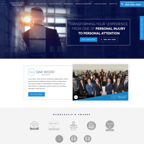 Car Accident Lawyer Landing Page, Mini Site Design by white label warriors