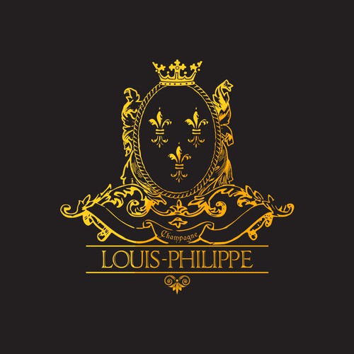 Prestigious champagne brand - logo design - champagne louis