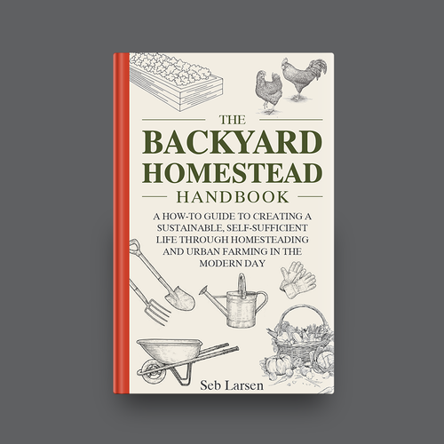 Backyard Homesteading & Urban Farming Book Cover Design Design by romy