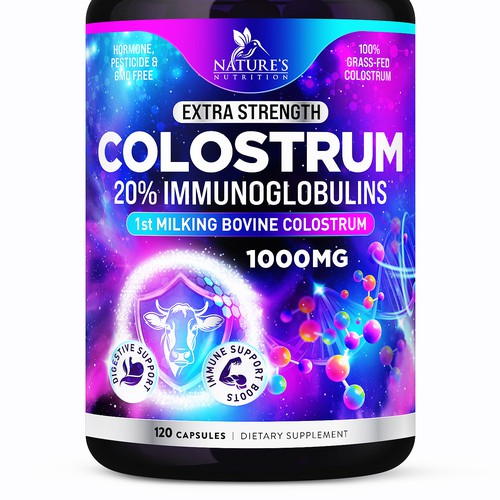 Powerful, Colostrum Design Needed for Nature's Nutrition Design by FreshApple@Michelle