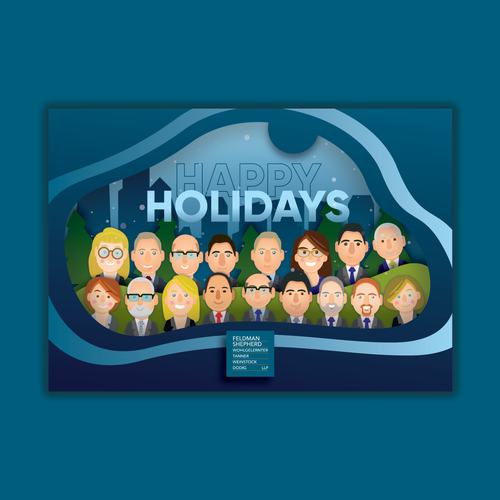 Modern Holiday Card Contest Design by Kelly Moreno