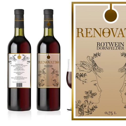 "Erstellt ein eindrucksvolles und modernes Etikettendesign für einen tollen Wein" winning Product label by art of modern rock