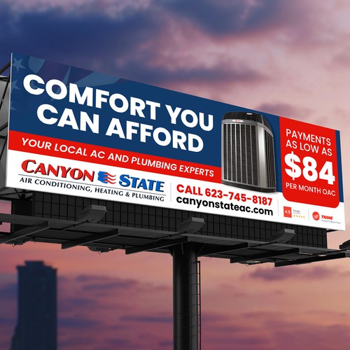 Design An Eye-Catching Billboard For An HVAC Company Design by Deep@rt