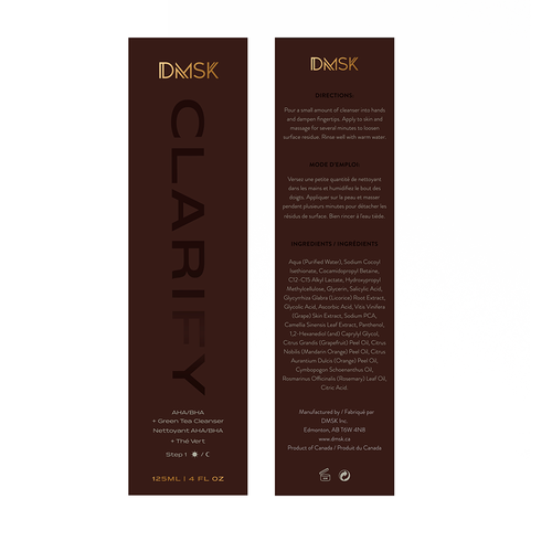 Luxury, high-end product box design for facial cleanser. Design by Santiago Trabucco