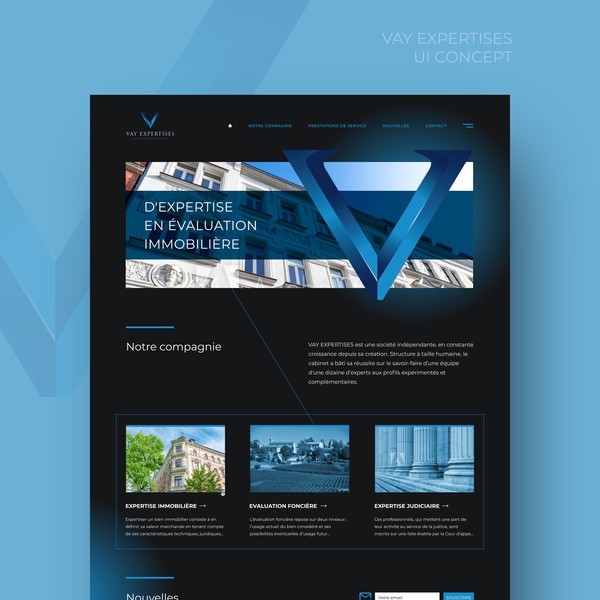 Web UI Design Concept for Consulting Firm