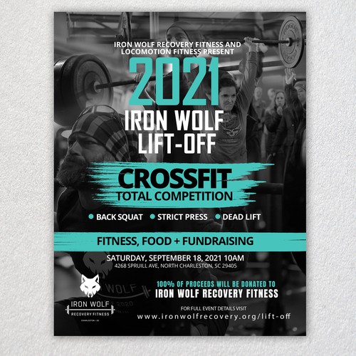 Design an eye-catching flyer for a lifting competition to raise money for a nonprofit organization Réalisé par Atto™