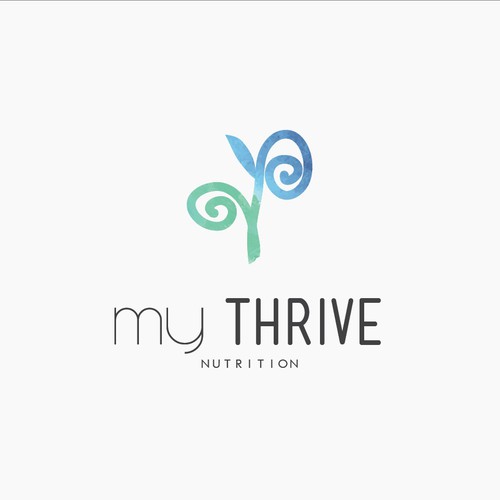 Logo design for myTHRIVE, holistic nutritionists Design by red lapis