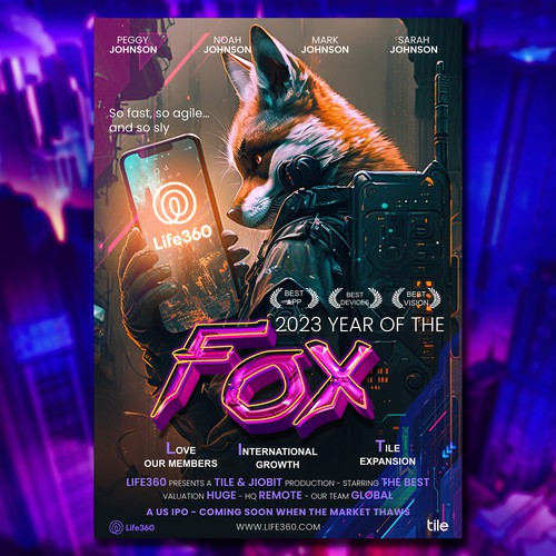 Life360 2023 Year of the Fox Poster Design by Rockinrule