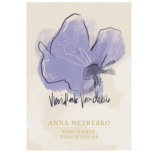 Illustrate a key visual to promote Anna Netrebko’s new album Réalisé par bananodromo