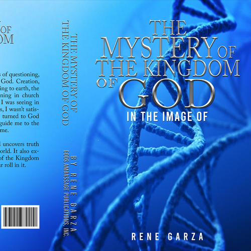 Wrap around book cover depicting good and evil in the DNA Design by H-Izz Design