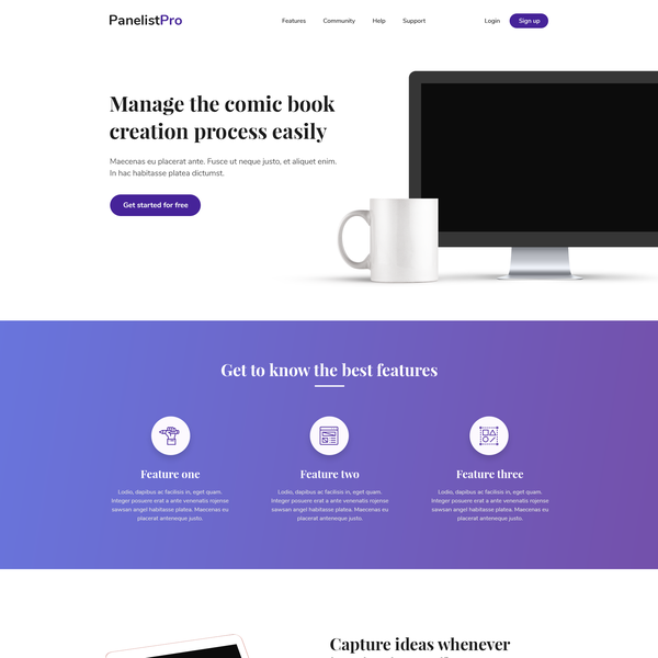 Landing page for SaaS