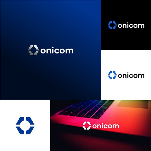 Create a modern, elegant, and professional logo for Onicom Design by industrial brain ltd