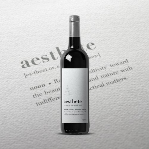 Minimalistic wine label needed デザイン by O Ñ A T E