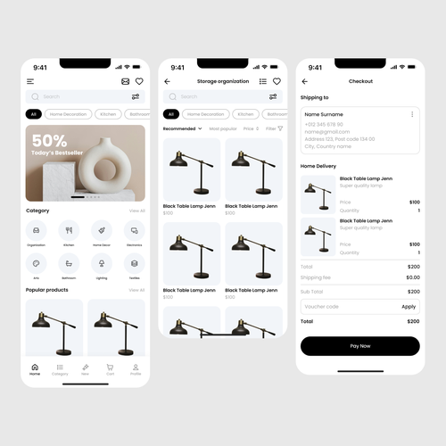 We need a powerful app design for selling home finds Design by Nur-Sana