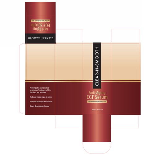 Face Serum Box Design Design by Abacusgrp