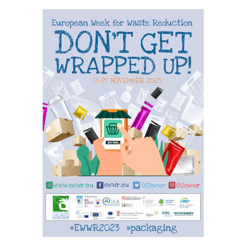 A poster for the European Week for Waste Reduction 2023 Design by Graphics Guru 87