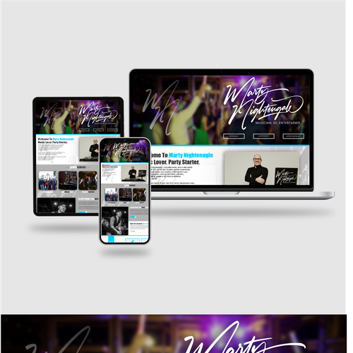 Dynamic DJ & Musician needs a website for weddings & corporate entertainment Design by THEREDHELMET