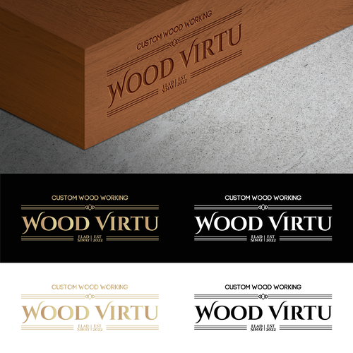 Design design a custom modern woodworking logo di Aplan™