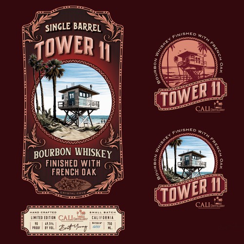 Design a new California Whiskey Label Design by :DiegoGuirao