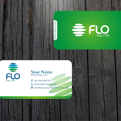Business card design for Flo Data and GIS Diseño de dalang