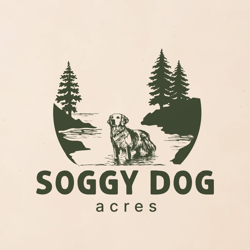 "Soggy Dog Acres Logo Design" winning 