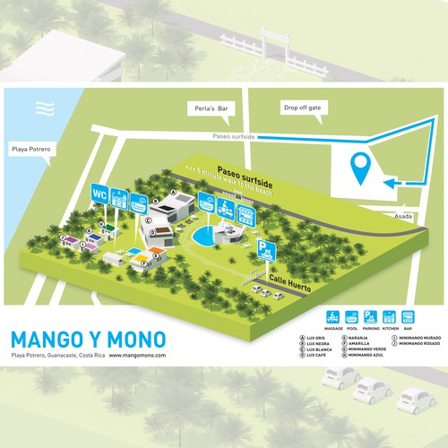 Info map for boutique hotel Design von Bumbasor