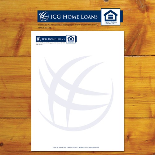 New stationery wanted for ICG Home Loans Réalisé par Tcmenk