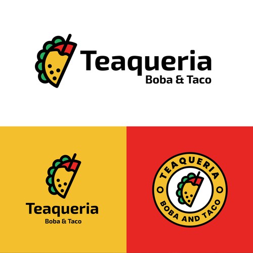 Boba & Taco (Taqueria) Shop Logo Design by Rizal Purnomo