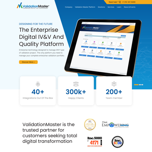 ValidationMaster Digital IV&V Website Re-Design Project Design by Technology Wisdom