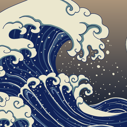Design di Tatoo-Style Design of a Tsunami/Wave di Amianv58