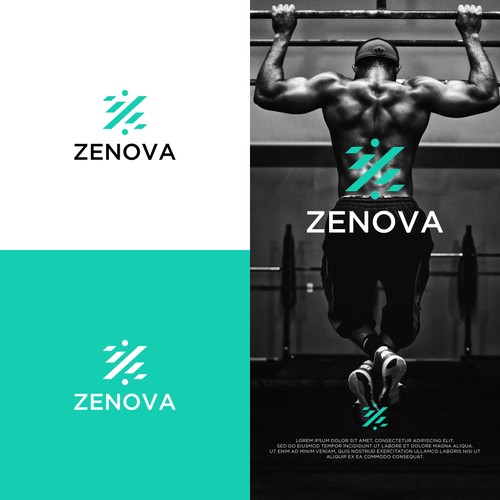 Zenova Logo: Revolutionary suite of health and wellness mobile apps Design by -BlackHorse™ -