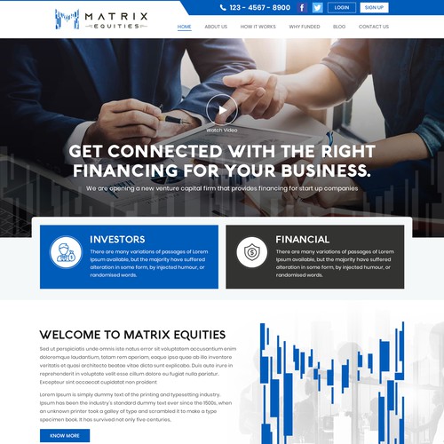 Matrix Equities needs fresh new website Design by OMGuys™