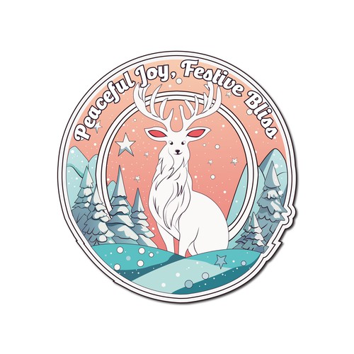 Design A Sticker That Embraces The Season and Promotes Peace Réalisé par kakon's Illustration