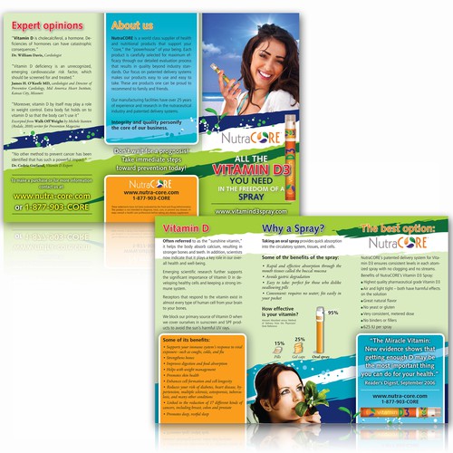 3 fold Brochure for Vitamin Supplement