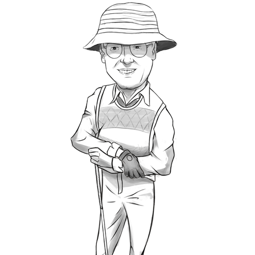 Famous Golf Caricature Design von Matheus Vrech
