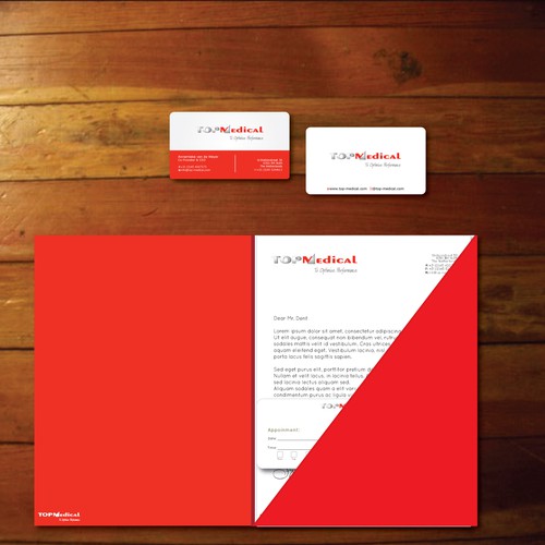 New stationery wanted for TOP Medical デザイン by andutzule