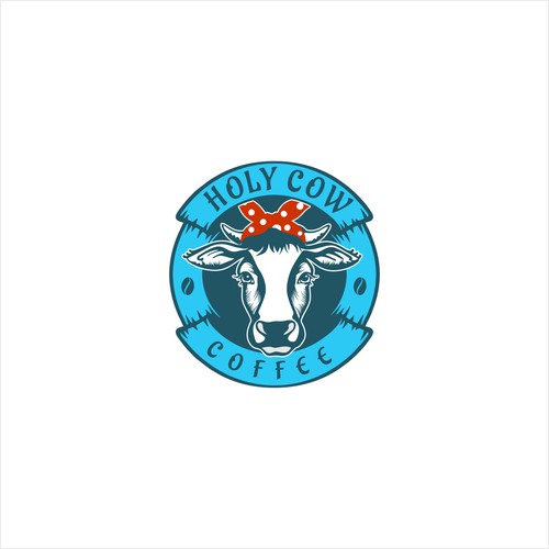 Design an Eye Catching Country Vibe Coffee Logo for "Holy Cow Coffee" Design by mahesabenar