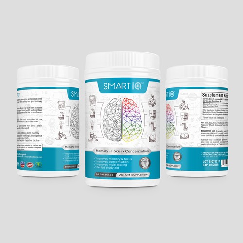 Design Brain Supplement Label Design por DesignSBS