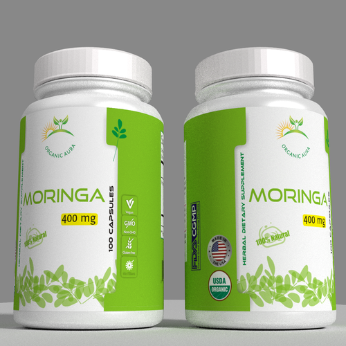 Label design for Herbal Supplement Powder and Capsule Bottles | Product ...