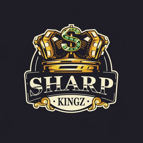 Sports betting community logo with a kings crown incorporated into the design Design by sarvsar